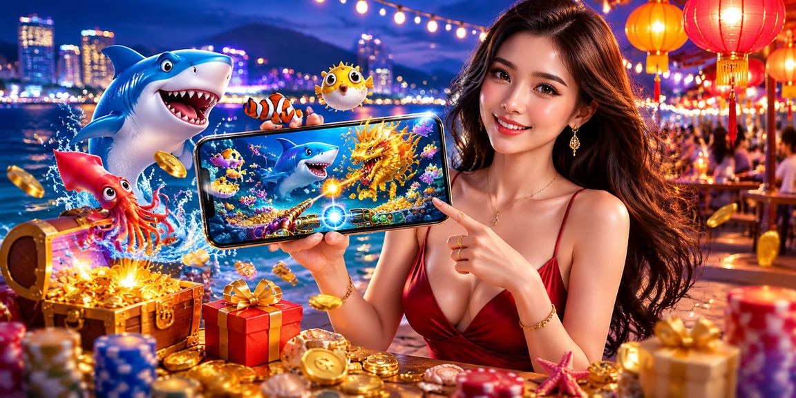 Chợ đêm Quy Nhơn với chủ đề bắn cá cho trải nghiệm game sinh động